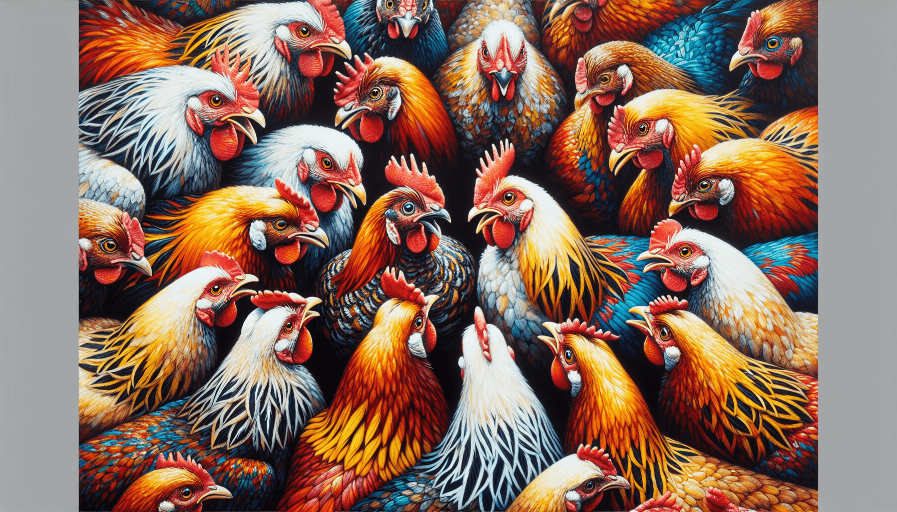Group of chickens planning strategy